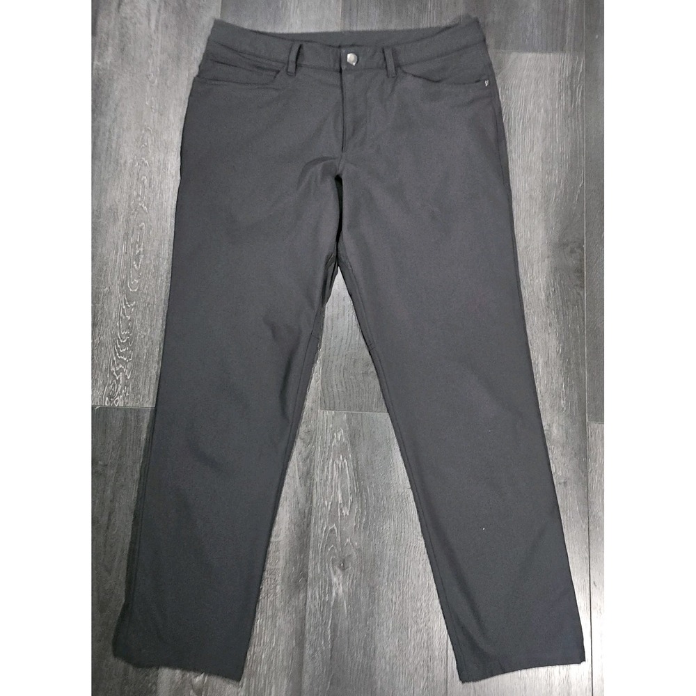 Lululemon ABC Pant Classic Men 34x31 Smoke‎ Gray Stretch Preppy Everyday Golf